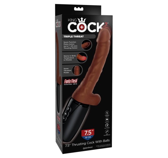 King Cock Plus Triple Threat Brown skin tone